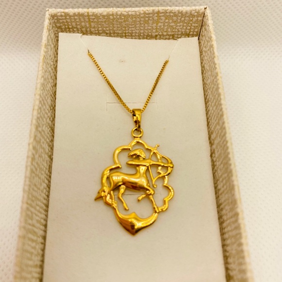 24 carat Gold Plated Zodiac sign necklace - Picture 5 of 12